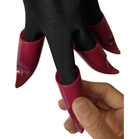 Gants de jardinage en une seule pièce creusant une pièce rouge (griffes doubles) - 24,5 14 cm (1/2)
