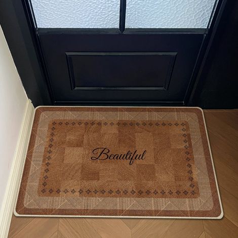 Tapis rectangulaire en terre de diatomées 50×80 cm, tapis absorbant pour entrée et salle de bain