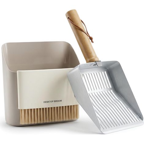 Kit Pelle à Litière Chat 3-en-1 avec Balayette et Bac de Rangement – Pelle Métallique Robuste pour Nettoyage Rapide des Bacs et Sols (1/5)