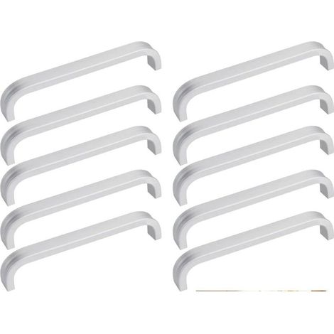10 tiradores para muebles, tiradores universales para puertas de cocina, tiradores de aluminio para cajones, tiradores para puertas exteriores con 20 tornillos para armarios de cocina y puertas de ala (1/5)
