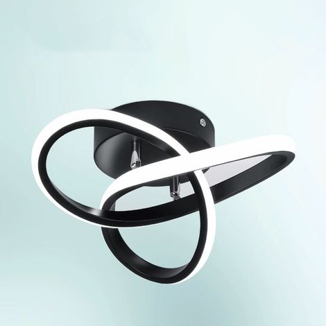 Plafonnier LED moderne, plafonnier LED de couloir, adapté à l'éclairage intérieur des salons, chambres et cuisines, abat-jour tricolores, diamètre 24 cm [Classe d'efficacité énergétique E] (1/5)