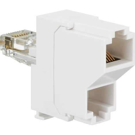Doubleur saillie de RJ45 à 2 sorties réseau informatique LEGRAND 032748 (1/2)