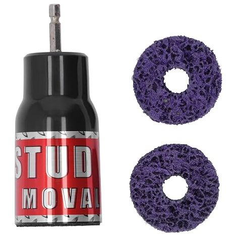 Cleaning Tool Stud Wheel Removal Rust Hub Kit Supports Removal Mode Compact Wrench Shocks Wrenches 1/2 Inch Electric Drill Car Metal Surfaces Screws (1/5)