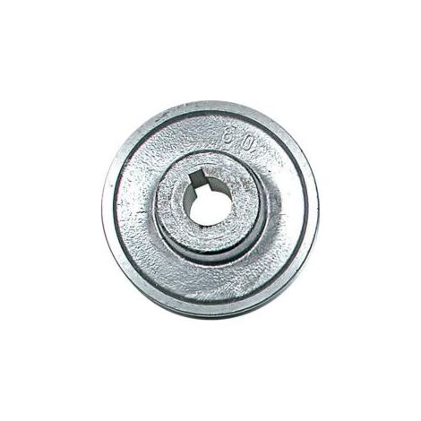 Ribimex – Poulie aluminium 80mm – Arbre 28mm – 1 gorge type A – Accessoire pour tondeuse pro – Fabriqué en Italie