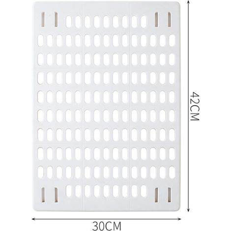 Panneau perforé mural simple à plusieurs trous, sans perçage, auto-adhésif, pour cuisine, blanc. (1/5)