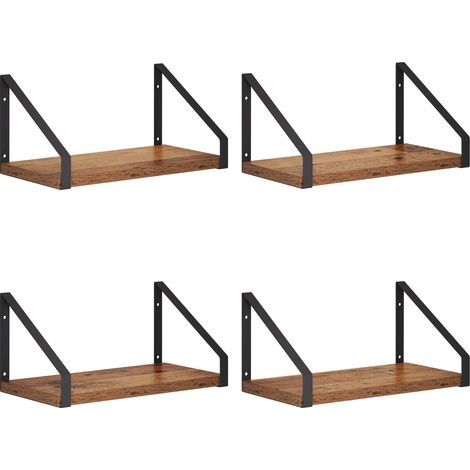 Scaffali da parete 4 pz Legno antico 30 x 16 x 15,5 cm vidaXL (1/5)