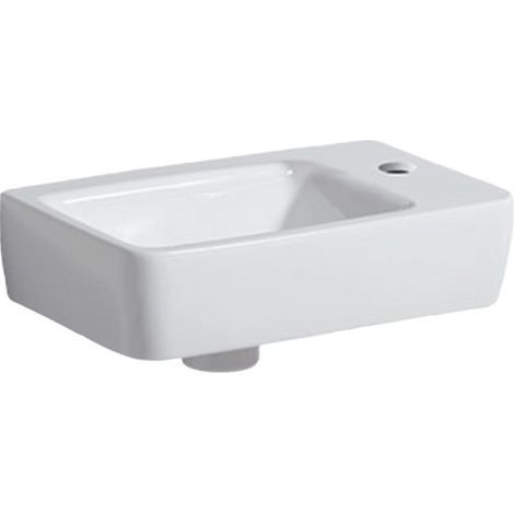 Lave-mains Geberit Renova Compact 40cm ss trop-plein trou de robi droite blc - GEBERIT 500.903.00.1 (1/2)