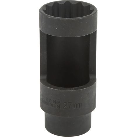 Bussola universale per iniettori diesel FOREHILL da 1/2" (27 mm) a 12 punti in acciaio al cromo vanadio per auto