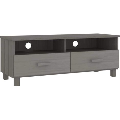 Meuble TV, Étagère TV, Meuble de Salon, Gris clair 106x40x40 cm Bois de pin solide OIB7691E (1/5)