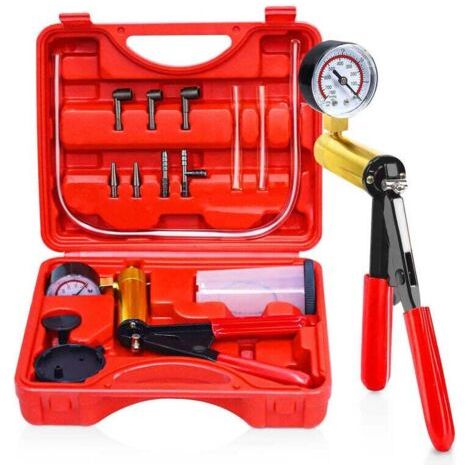 Coffret Pompe purge Purgeur liquide de Frein Testeur de Circuits à dépression,Pompe à Vide Manuelle,Vide Kit Outil de Réparation pour Voiture,OUYLAF