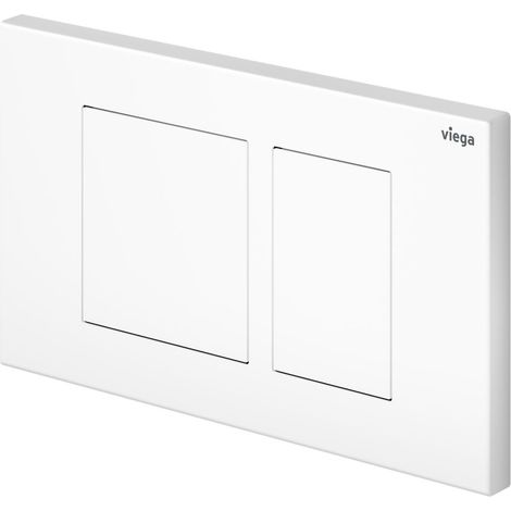 Viega Visign for Public 10 WC-Betätigungsplatte für Prevista 8630.1, Edelstahl, Weiß glänzend (1/4)