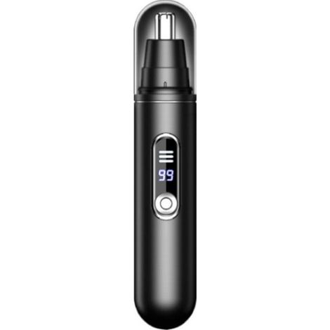 Tondeuse à poils de nez électrique - Tondeuse à nez - Tondeuse à nez rechargeable - Tondeuse à sourcils - Tondeuse à poils du visage - Tondeuse à barbe - Unisexe - Noir - ABS (1/5)