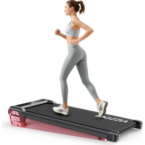 Tapis de course BIGZZIA, Vitesse 1-10 km/h,Tapis de Marche Inclinaison 10%,Moteur sans balais 3.0 HP, charge max 130kg, Noir (1/5)