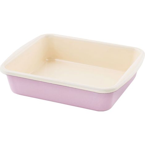Riess Classic Pastell Moule à mini-four rose émaillé 24,8x20,0x5,5 cm