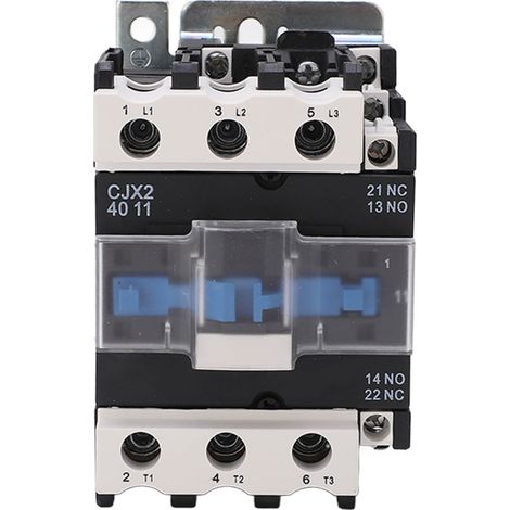 Contacteur AC 220V 40A 3 Pôles Haute Sensibilité à Points Argentés pour Distribution Électrique