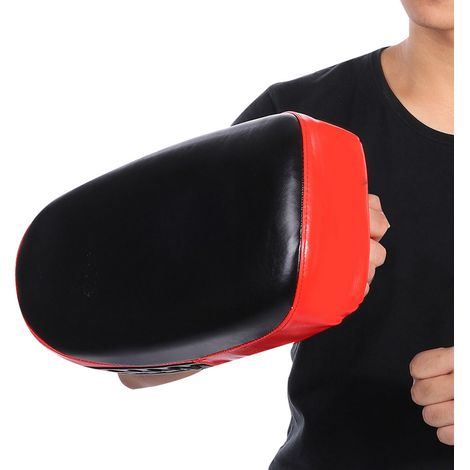 Bouclier d'entraînement Muay Thai pour coups de poing et pieds - Cible incurvée rouge (1/5)
