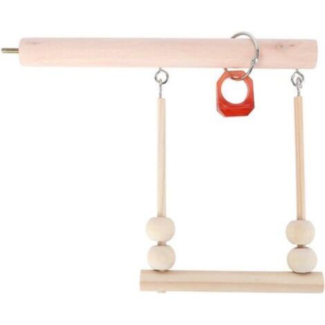 Pieces Bird Perch Rack Toy Parrot Chewing Toy Pet Bird Rack Platform Khaki 20X16CM FLITI (1/4)