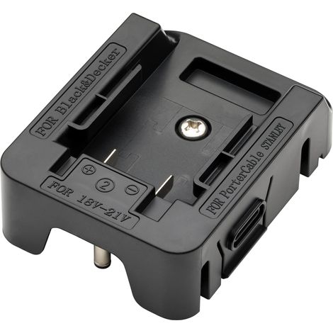 Draper 07072 Draper Expert 24W AC/DC Hybrid Work Light Power Tool Battery Adaptor Compatible BLACK+DECKER PORTER-CABLE STANLEY