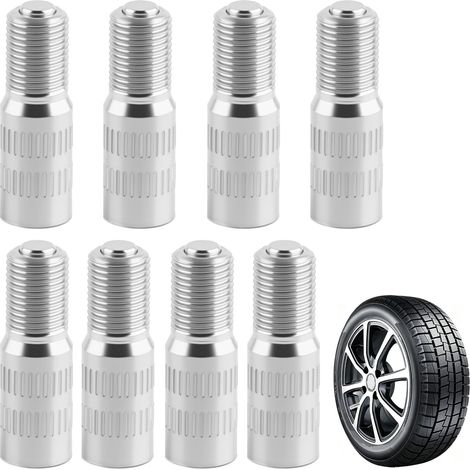 Extension de Valve de Pneu Universelle 27mm en Acier Inoxydable,Rallonge de Valve Universelle pour Gonflage Adaptateur Gonflage pour Trottinette Électrique, Vélo, Moto, Camion, Anti-Fuite (1/5)