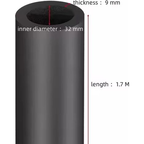Guaina isolante per tubi anticondensa in PE espanso 9 mm – Ø13/32 mm, 1,7 m - Modello: 32mm x 1.7m (1/5)