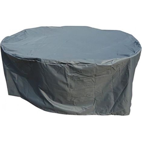 Housse de protection pour salon de jardin repas – Dimensions 183,5 x 72 x 63 cm – Tissu résistant aux intempéries – Couleur gris – Jardideco