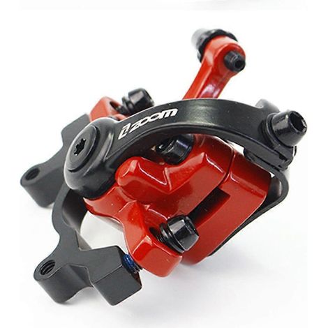 Accessoire de frein à disque rouge pour VTT DB680 avec étriers mécaniques et doubles freins. (1/5)