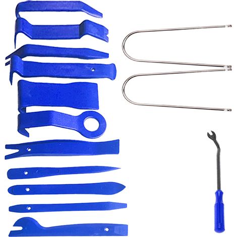 Tool set for modifying and installing navigation and audio systems on car door panels, including 14 levers, red, 0.26