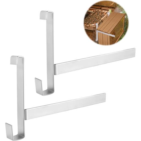 2pcs Support de Cadre de Ruche, Acier Inoxydable Perchoirs de Cadre de Ruche 5 Cadres Capacité Poignée de Cadre de Ruche d'abeille Outil Support de Cadre d'Apiculture Apiculteurs Équipement