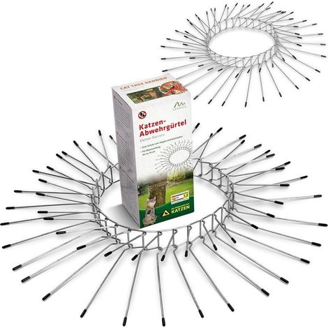 Ceinture Anti Chats - Acier Inoxydable - Ajustable Jusqu'à 74 cm - Pour Arbres et Tuyaux - Lot de 2 (1/5)