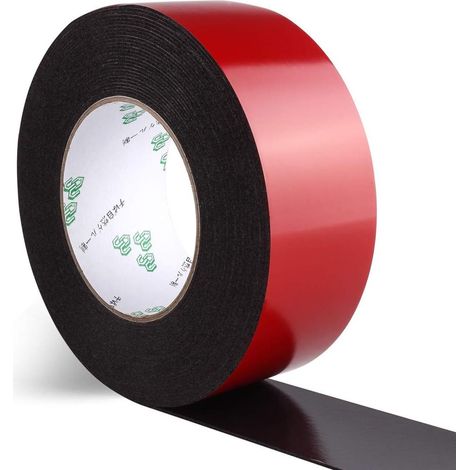 Ruban en mousse PE double face-ruban d'étanchéité en mousse super forte pour la décoration et l'emballage, ruban de décoration de voiture, cadre photo (1 rouleau 50mm) (1/5)