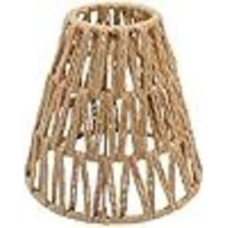 Petit abat-jour bohème en rotin E27 pour lampe de table, suspension, applique, lampadaire, plafonnier, miroir, lampe panier, abat-jour en papier, panier suspendu en papier, abat-jour de rechange (1/5)