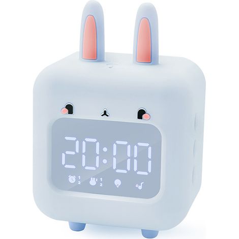 Réveil lapin, réveil enfant, réveil numérique pour chambre, avec veilleuse et minuterie, cadeau d'anniversaire pour garçons et filles. (1/5)