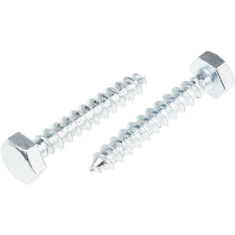 Vis tire-fond, 10mm x 60mm, en Acier, en Acier trempé ( Prix pour Sachet de 25 )