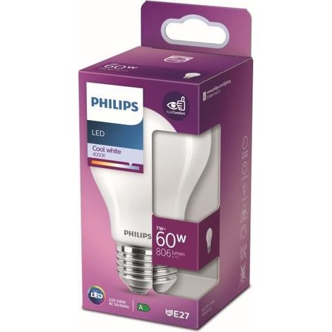Philips LED-Standardlampe 60W Weiß 4000K E27 (1/4)