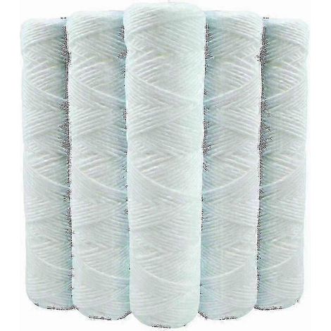 Cartouches filtrantes à eau spiralées de 20 microns pour filtres de 10 pouces, lot de 5 (1/3)