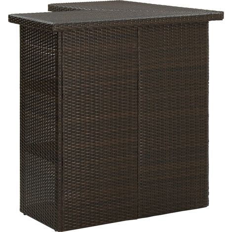 Maison Exclusive - Set da Bar da Giardino 16 pz con Cuscini in Polyrattan Marrone