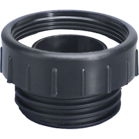 Lot de 2 adaptateurs ABS noirs pour cuve IBC – filetage fin 62 mm vers grossier 60 mm, compatible avec vanne Schütz (1/5)
