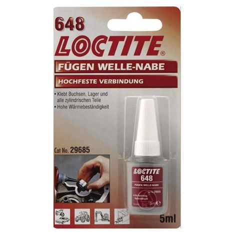 Colle haute fixation -vert- 5ml - Loctite 648 (1/7)