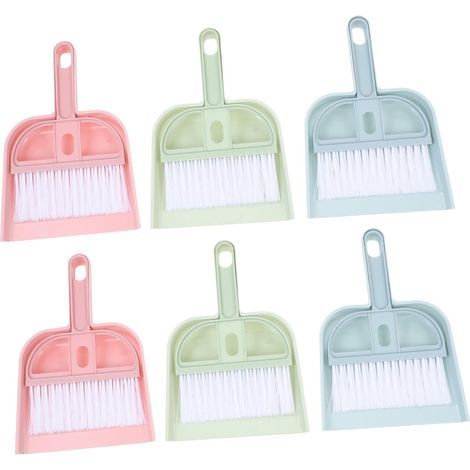 Set mit 6 Mini-Besen und Kehrschaufeln, Tierpflege-Werkzeuge (1/5)