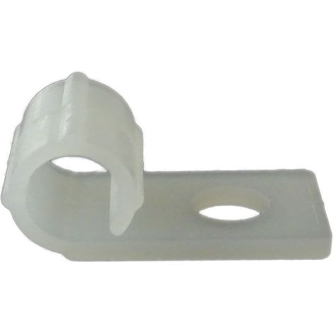 Clip serre-câbles à visser, Ø max 6mm en Nylon ( Prix pour Sachet de 100 )