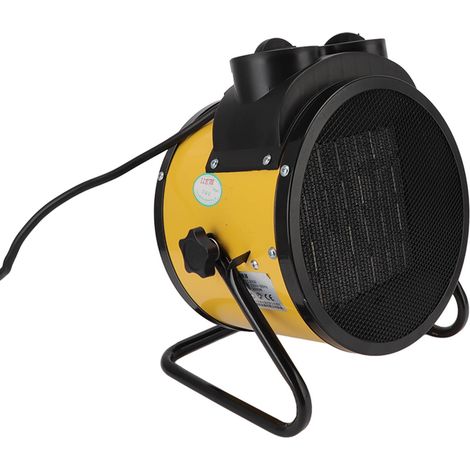 Chauffage électrique 3000 W, chauffage portable, chauffage soufflant pour serre et jardin, prise européenne, 220 V, jaune (1/5)