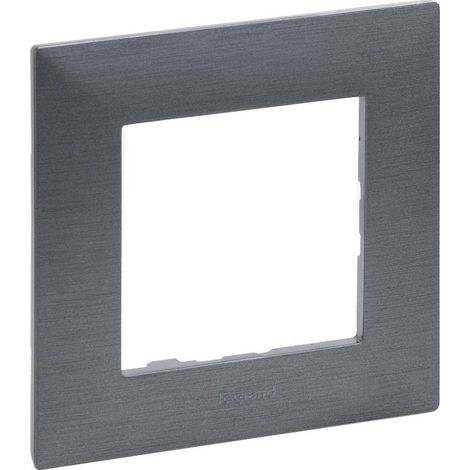 Plaque de finition Legrand niloe step inox brossé 86x86 mm