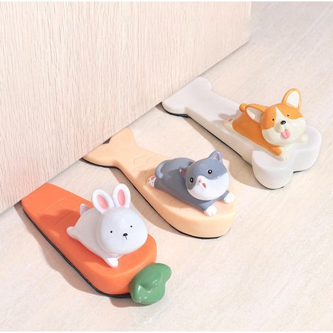Ruijie, ein niedlicher, tierförmiger Türstopper, kreativer und stoßdämpfender Türstopper für die Kindersicherheit im Wohnzimmer, mit Welpenmotiv. (1/5)