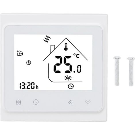 Thermostat programmable pour chaudière BHT 002GC, écran tactile numérique avec grand écran LCD, régulateur de température passif 95-240 V (1/5)
