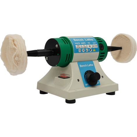 Virellio – Polisseuse d'établi 320 W – Vitesse réglable 800-10000 tr/min – Pour bois, jade, métal et bijoux (1/5)