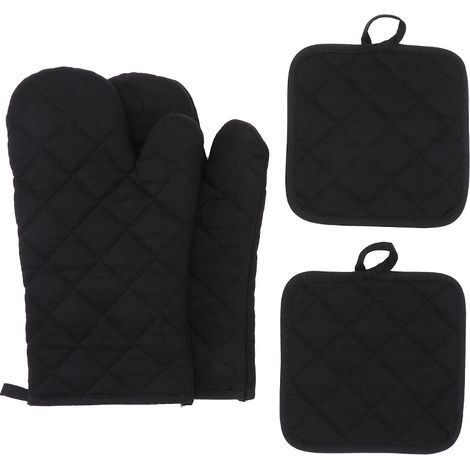Lot de 4 Gants de Cuisine Résistants à la Chaleur – Antidérapants, Idéaux pour Cuisine, Barbecue et Pâtisserie (1/4)