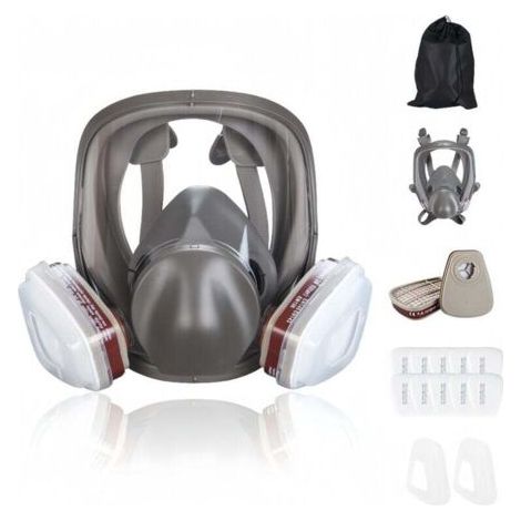 16 en 1Masque à gaz antibuée, respirateur facial intégral, respirateur de pulvérisation de peinture industrielle, filtre de travail de sécurité, protection contre le formaldéhyde (1/4)