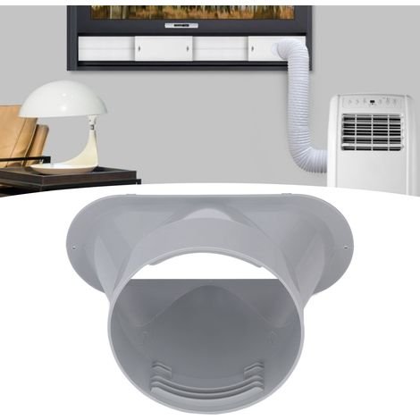 [Couplage de tuyau] Adaptateur de fenêtre pour climatisation portable à tuyau d'évacuation 130mm ABS sans outils pour montage facile (1/5)