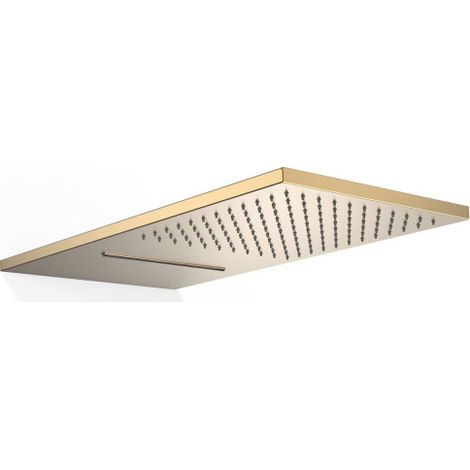 Pommeau de douche muralAvec 2 types de jet (pluie/cascade) Or Mat 24K - TRES 29990301OM