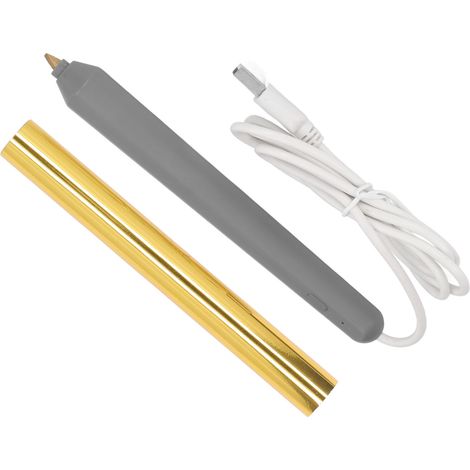Aluminiumstift, USB-Heißprägestift zum Zeichnen, Basteln, für Papier, Holz, Kunststoff (GOLD) (1/5)